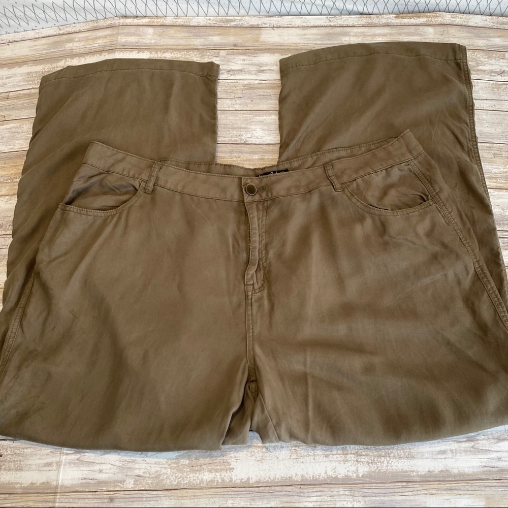New Leaf Wide Leg Pant Olive Green size 3X